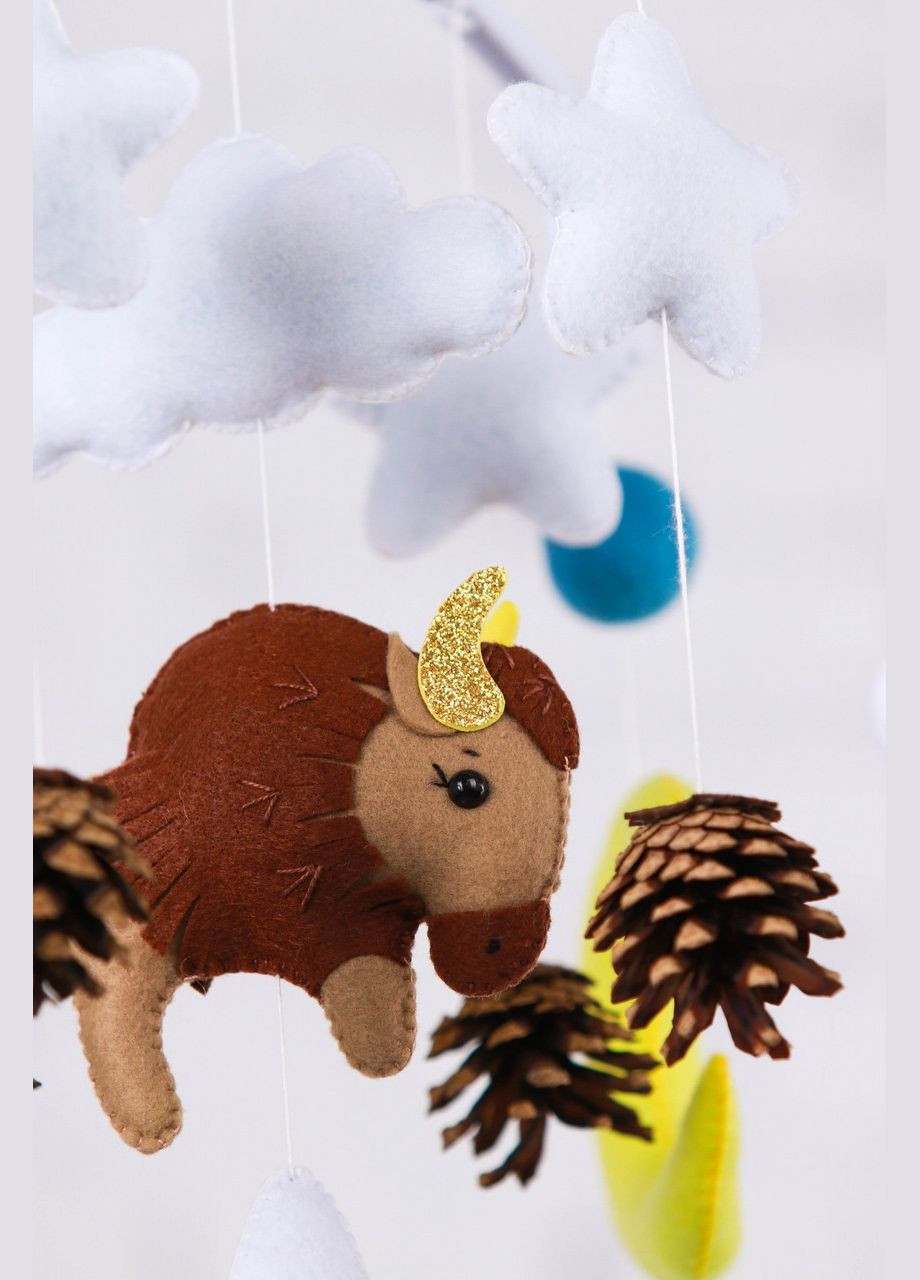 Дитячий мобіль на ліжечко для немовлят WooolyWool «Бізон» No Brand (342757906)