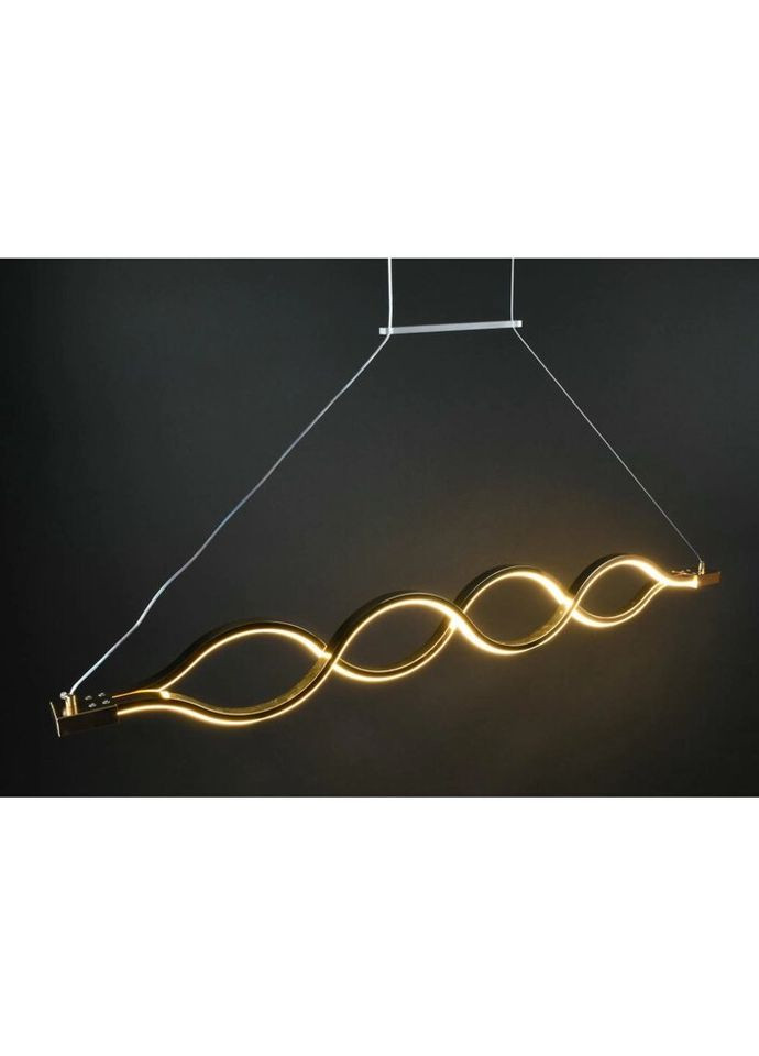 Люстра светодиодная подвесная LED светильник для квартиры на потолок лэд 27444 Золото 30-110х6х122 см. Sunnysky (335974965)