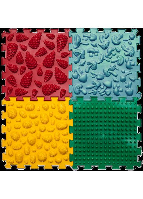 Коврик массажный "Пазлы Микс" 4 элемента 27x28 см Ortek (372128886)