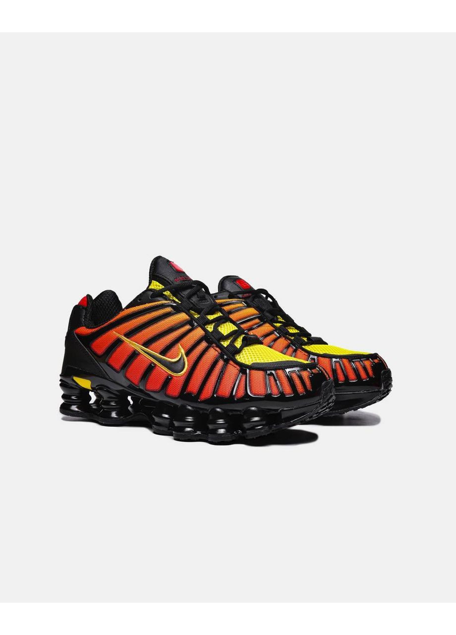 Черные демисезонные кроссовки мужские nike shox tl black / amarillo найк шокс тл No Brand