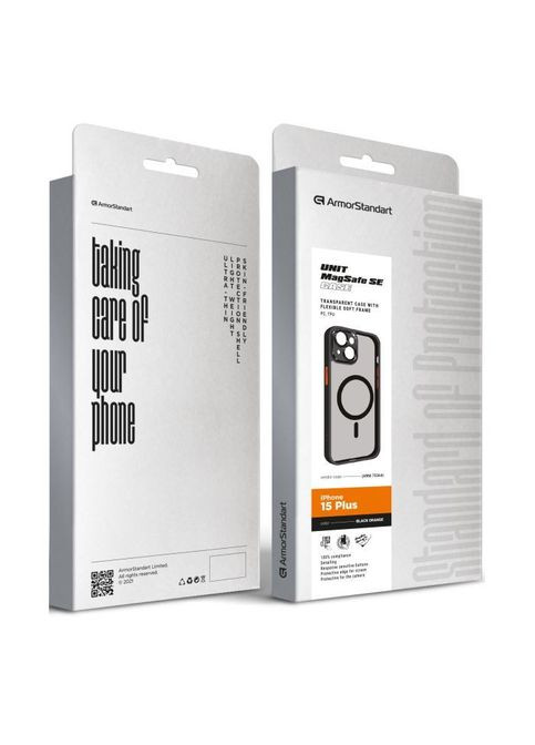 Чехол для мобильного телефона (ARM75364) ArmorStandart Unit MagSafe SE Apple iPhone 15 Plus Black Orange (326588051)