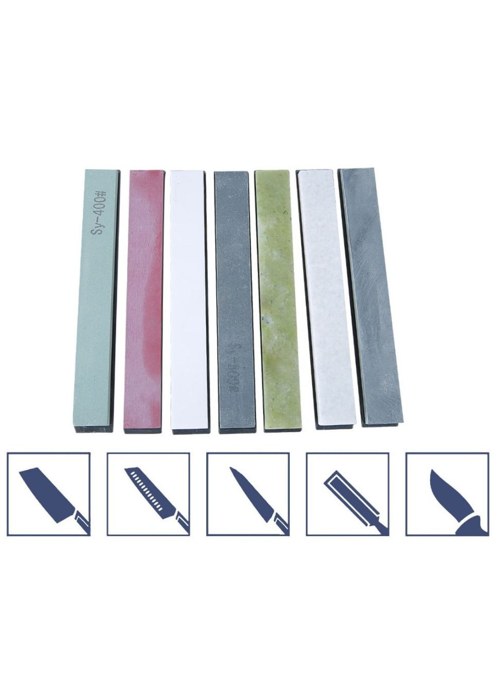 Набор керамических точильных камней #400, #800, #1500, #3000, #6000, #8000, #10000 7 шт No Brand (358936244)