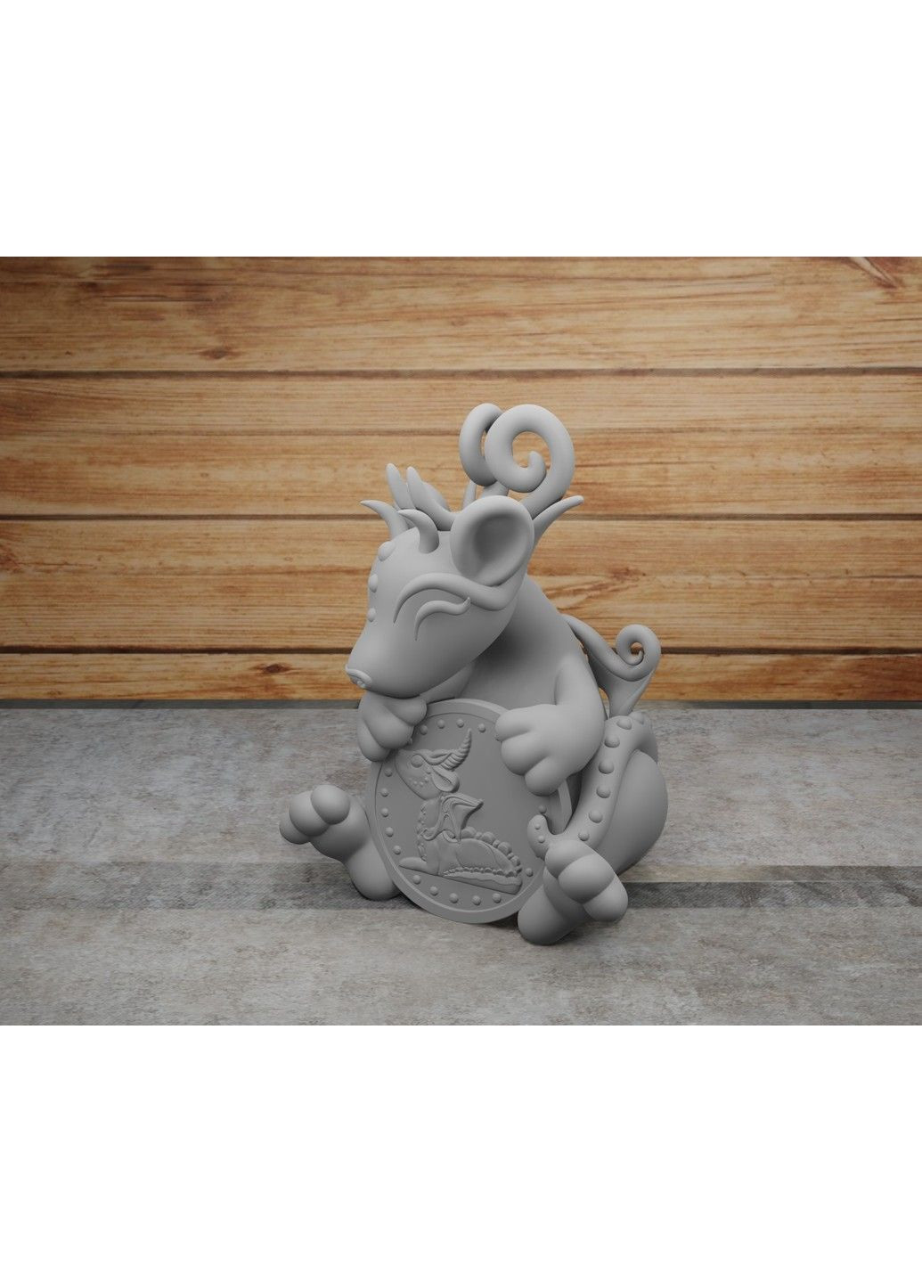 Статуетка дракона з монетою - символ 2024 року. ЗаСвіт (280940659)