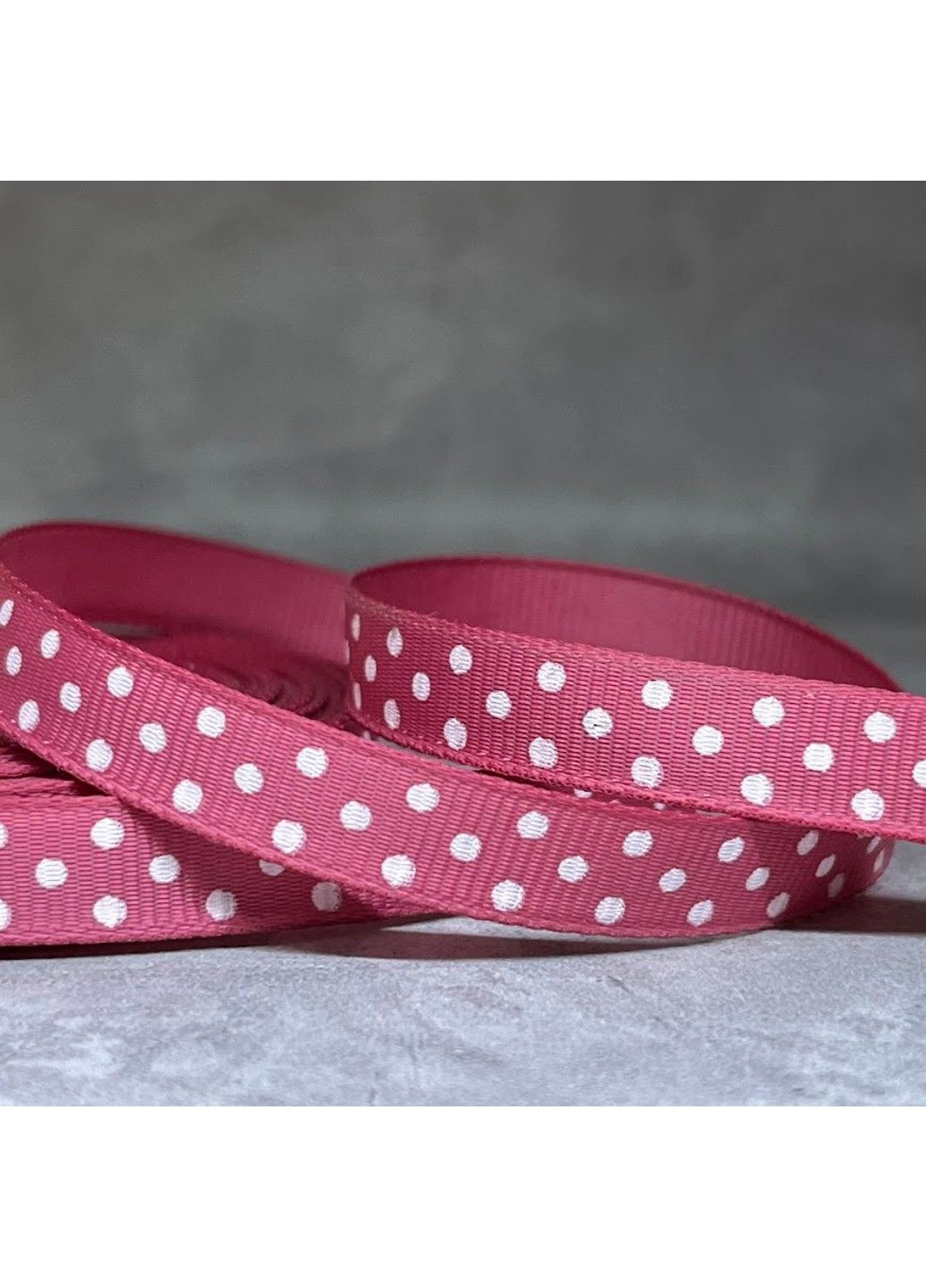 Репсовая лента в горох 1 см, цвет- терракот (красный), арт 011612, 1 метр No Brand (316646268)