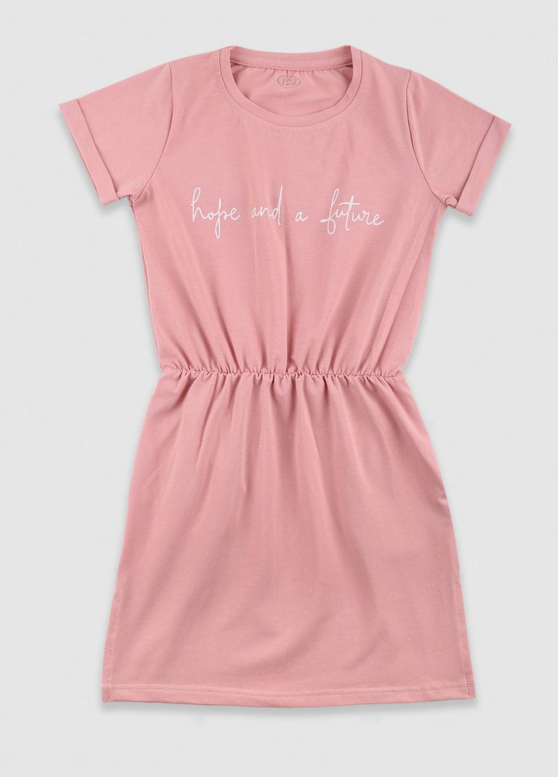 Рожева літня трикотажна сукня для дівчинки Flamingo (332889370)