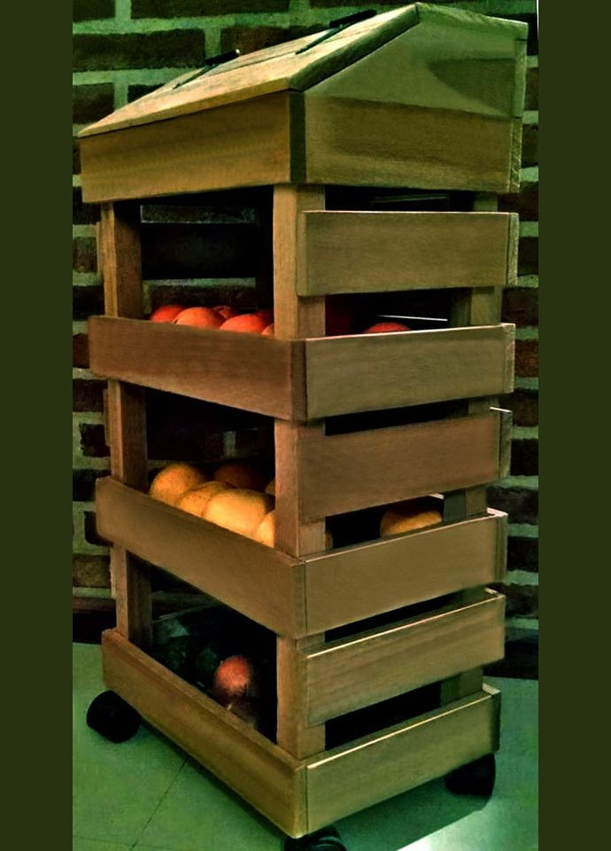 Стеллаж для овощей и фруктов из дерева Злавира мускат (ЯХТ-015207) No Brand (327847500)