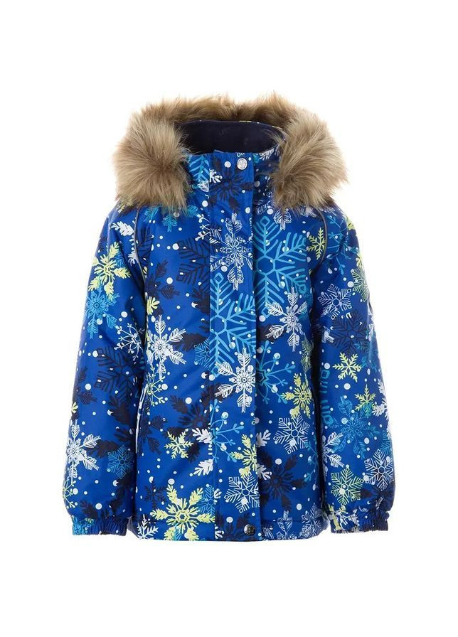 Синяя куртка зимняя alondra, р.98, синий с принтом () Huppa 18420030-14335-098