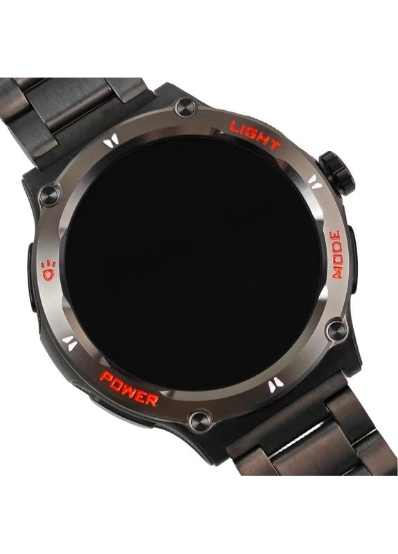 Умные смарт часы Smart Advanture Steel Black с компасом, 2 ремешка UWatch (378265704)