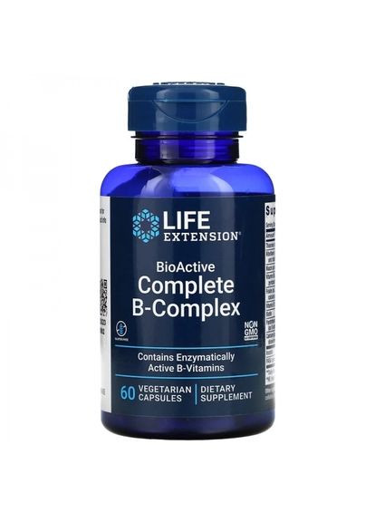 Вкомплекс вітамінів, BioActive B-Complex,, 60 капсул (LEX-19456) Life Extension (266038747)