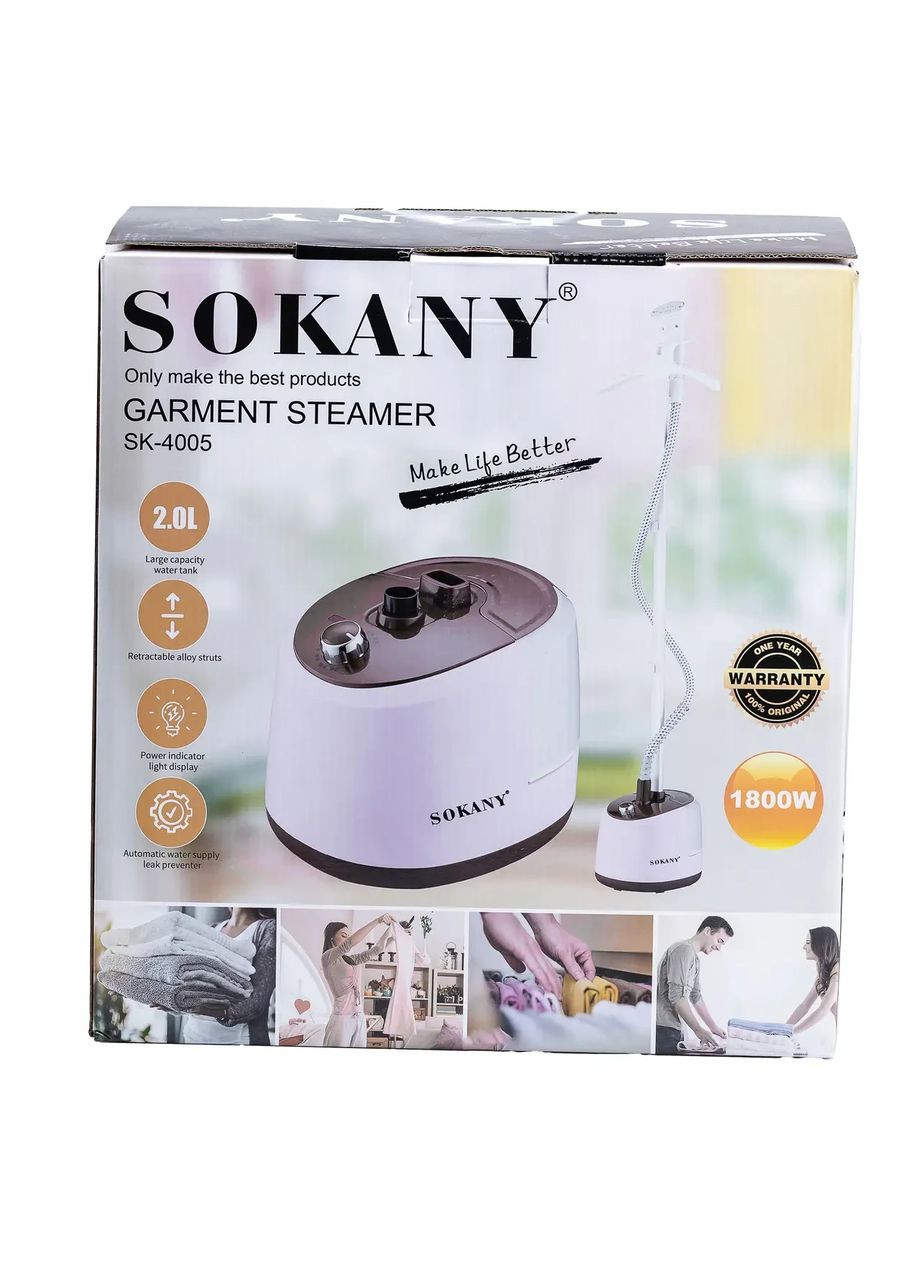 Підлоговий відпарювач для одягу SK4005P на 2 л 1800 Вт рожевий Sokany (370801717)