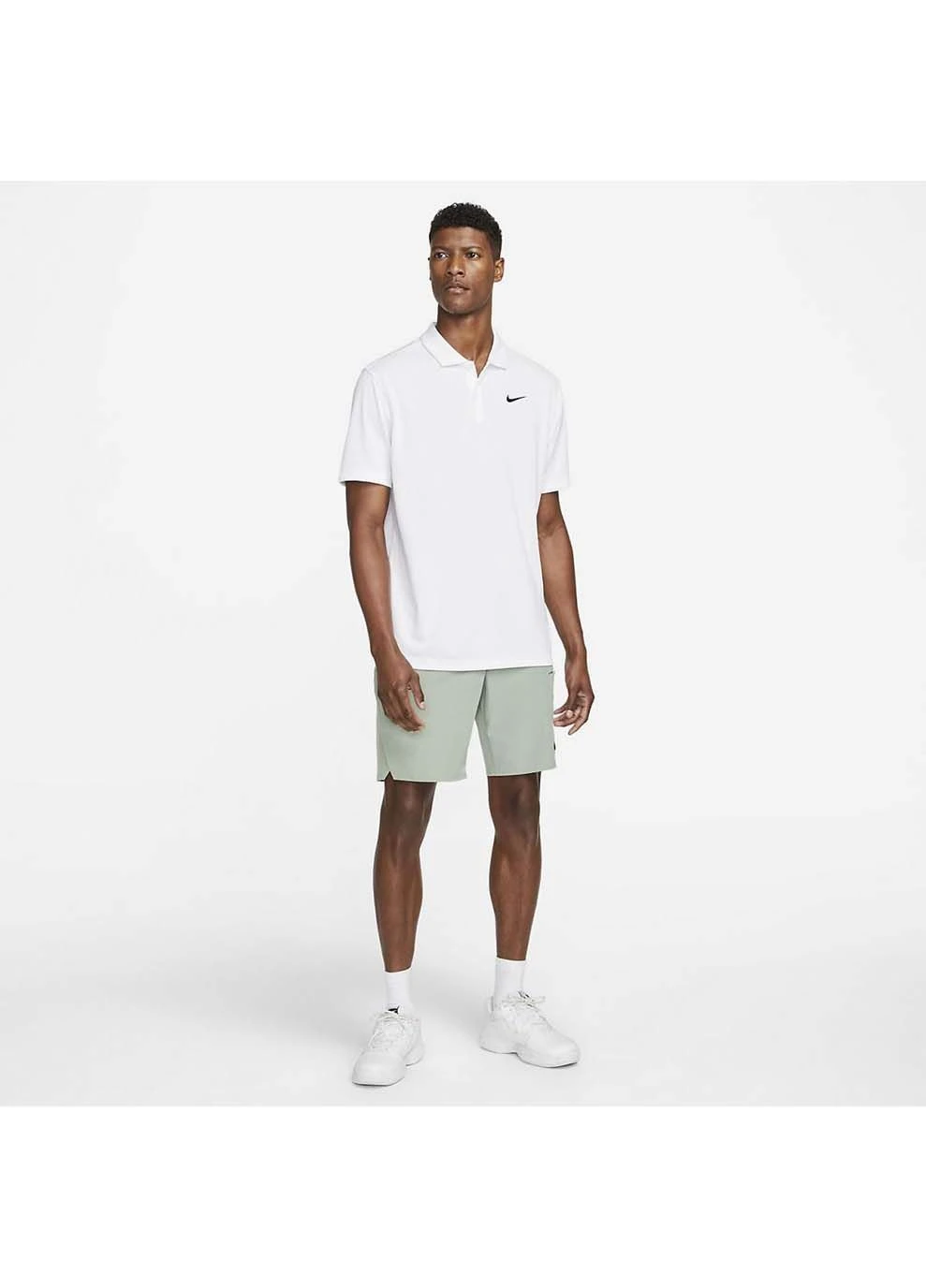 Белая футболка-мужское поло dri-fit polo solid белый для мужчин Nike