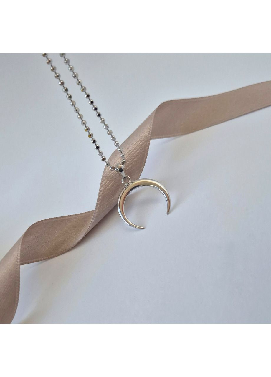 Серебряная подвеска оберег амулет Лунница без камней серебро 925 пробы родированное вс406р 1.29г Nobrand (364202090)