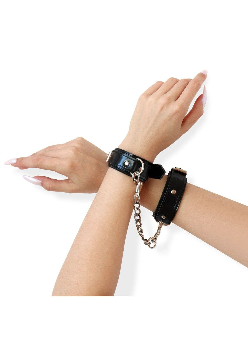 Набор БДСМ Emoji наручники и поножи экокожа черный бондажный комплект для фетиша Art of Sex (298474009)