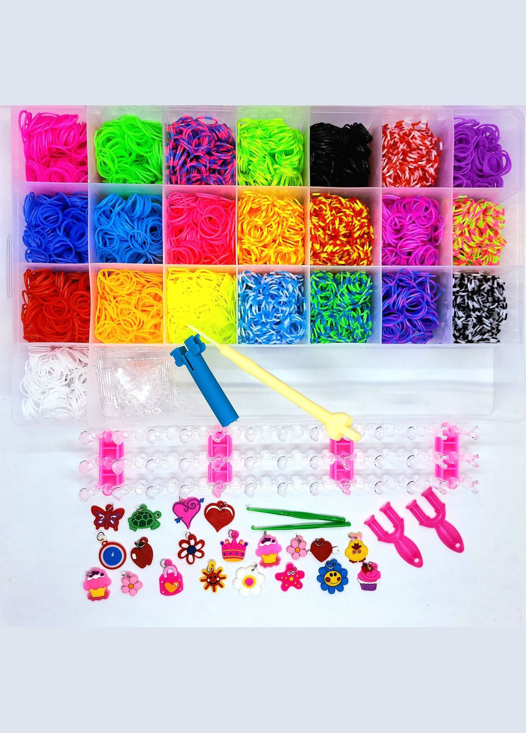 Набір гумок для плетіння з гачком Fashion set 6300шт LOOM BANDS (301510427)