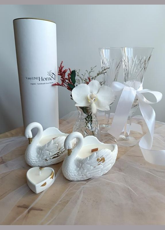 Ароматическая свеча лебедь в гипсовом кашпо ручной работы Hand Made (316655337)