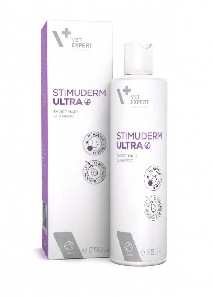 Шампунь для короткошерстих собак проти випадання шерсті Stimuderm Ultra Short Hair Shampoo 250 мл VetExpert (362363199)