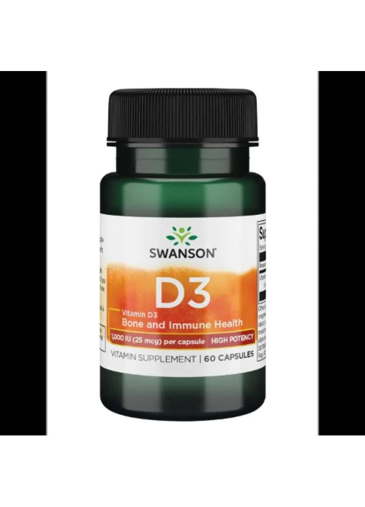 Vitamin D3 High Potency 1,000 IU (25 mcg) - 60 Caps Swanson (402792985)