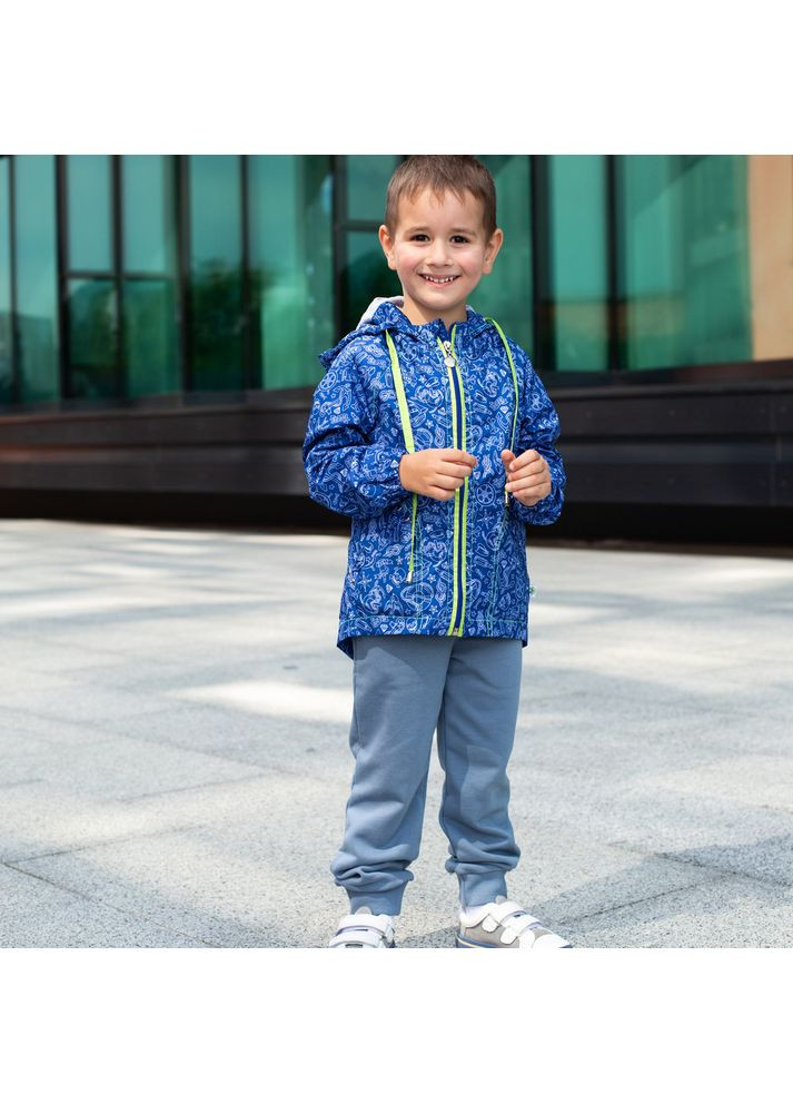 Синя демісезонна вітрiвка морська для хлопчиків модний карапуз Trendy Tot 03-00634_000006802