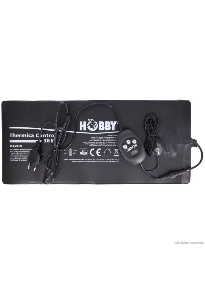 Нагрівальний мат із контролером, водонепроникний Thermica Control 36W IP67, 45x20см Hobby (327433077)