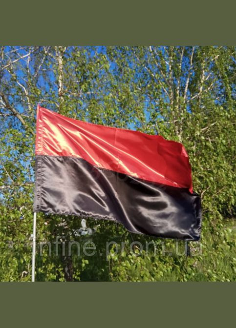 Атласний прапор червоно-чорний УПА 90*140 см Making (340461519)