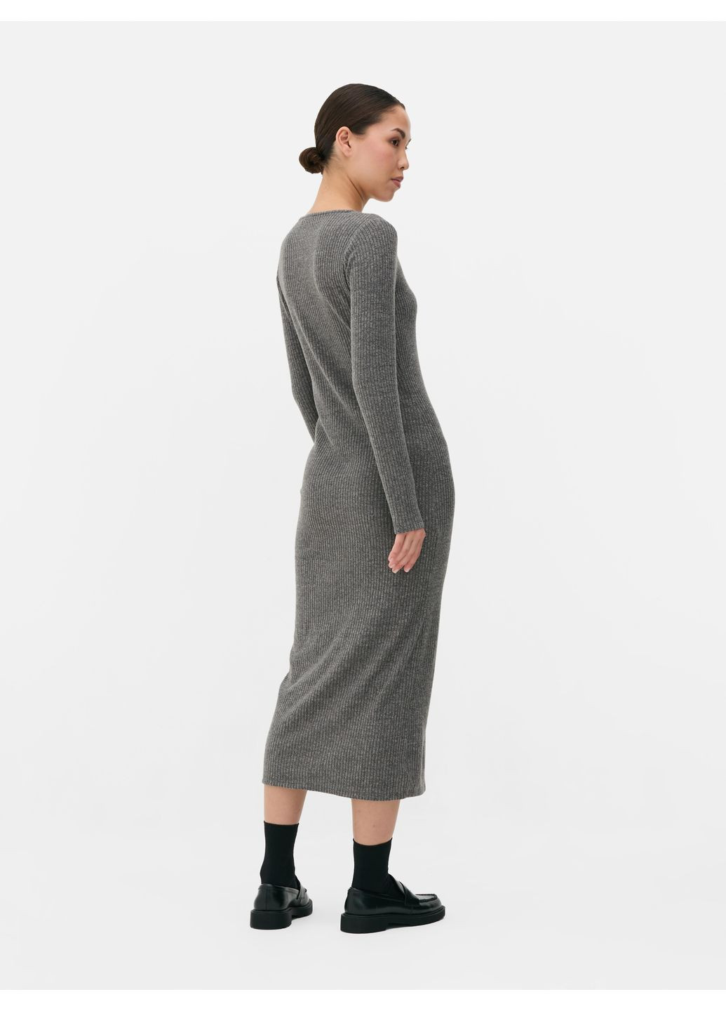 Серое платье демисезон,серый меланж, Primark