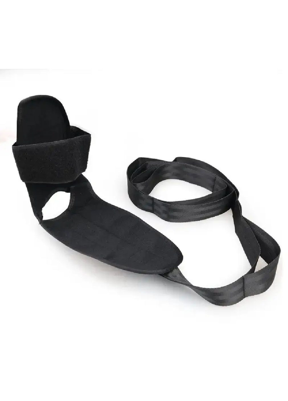 Ремень эспандер с фиксатором для стопы для растяжки фитнеса тренировок упражнений 8 петель 120 см (478845-Prob) Unbranded (313931269)