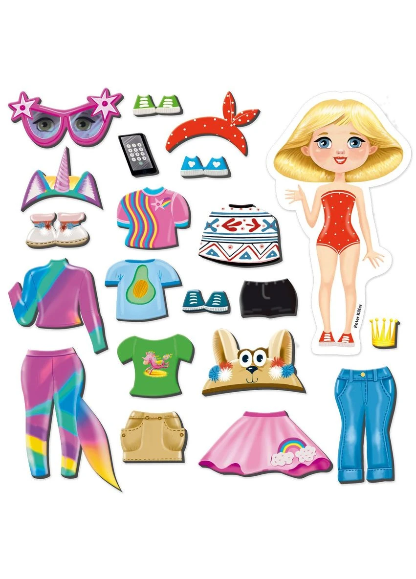Магнитная игра: кукла с 20 элементами одежды Vladi toys (393980240)