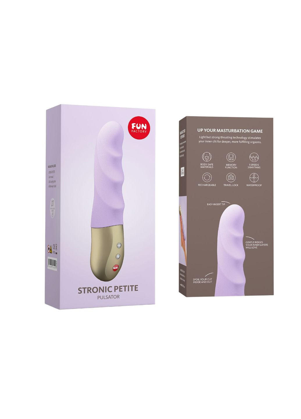 Мініпульсатор STRONIC PETITE pastel lilac, 8 режимів, підходить для початківців - CherryLove Fun Factory (332209769)