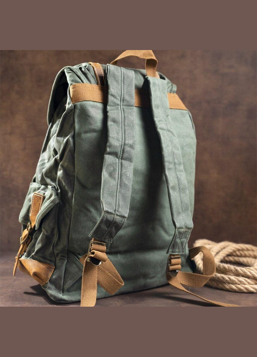 Рюкзак дорожный текстильный 20056 Зеленый Vintage (329151922)