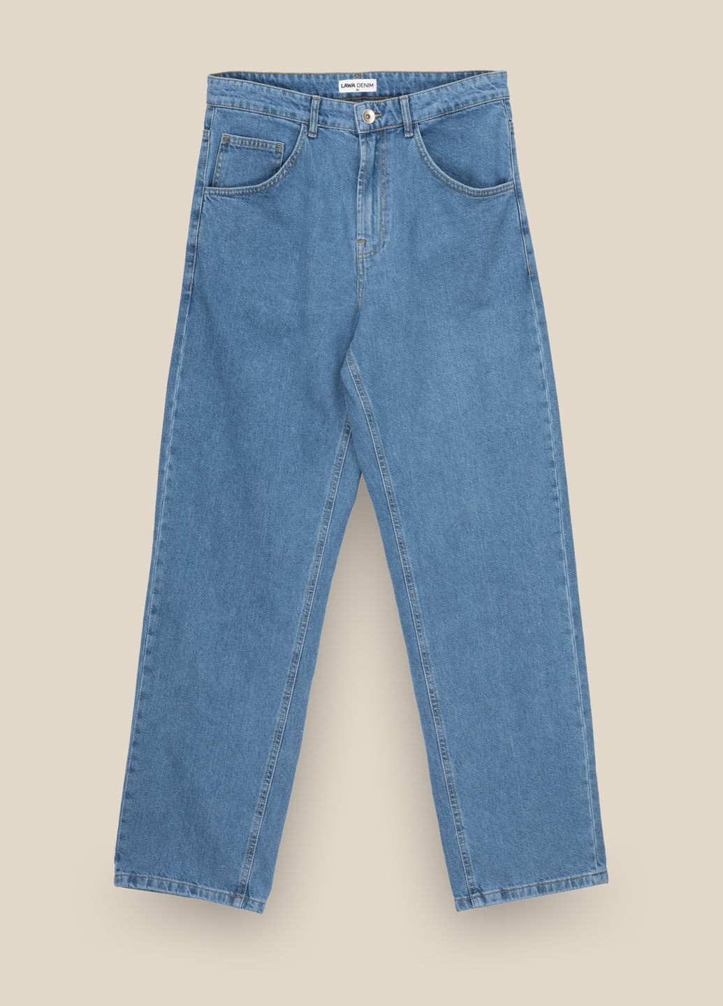 Голубые демисезонные регюлар фит джинсы LAWA