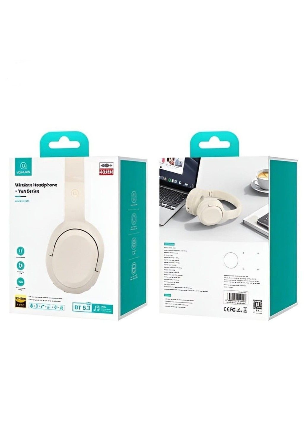 Беспроводные наушники YG23 Wireless Headphone-Yun Series beige USAMS (371362401)