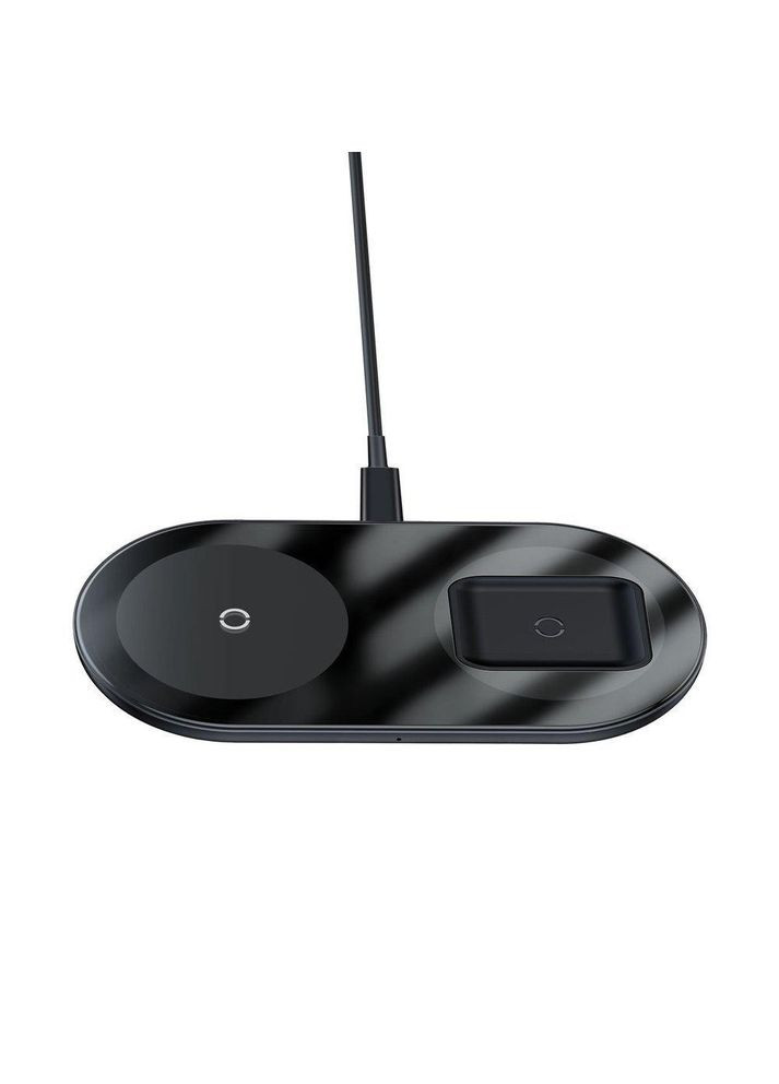 Беспроводное зарядное устройство для Simple 2 in 1 15W Wireless Charger для iPhone / AirPods Black Baseus (324234742)
