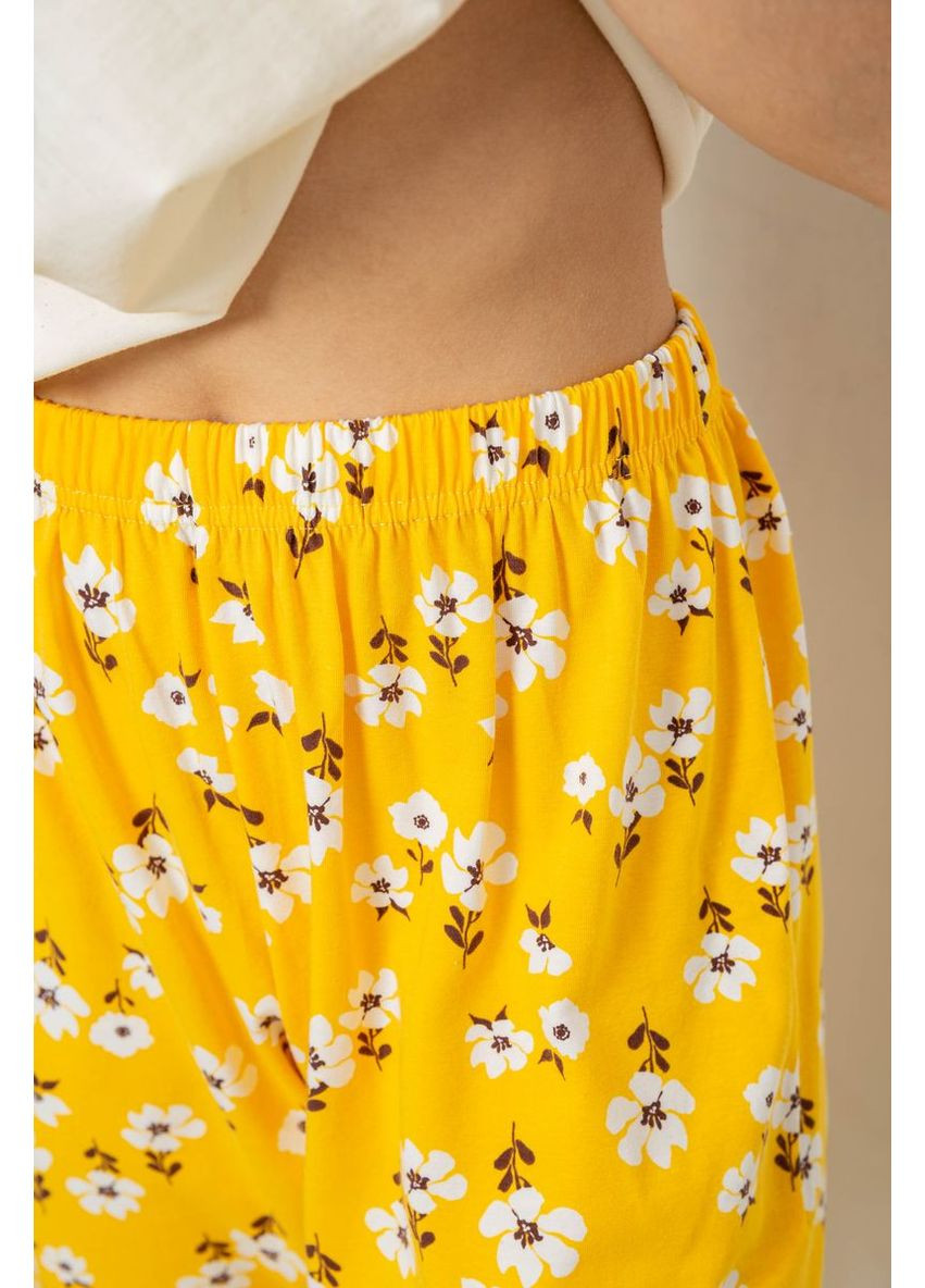 Молочна всесезон жіноча піжама з принтом,, 243r1600-002 Isik