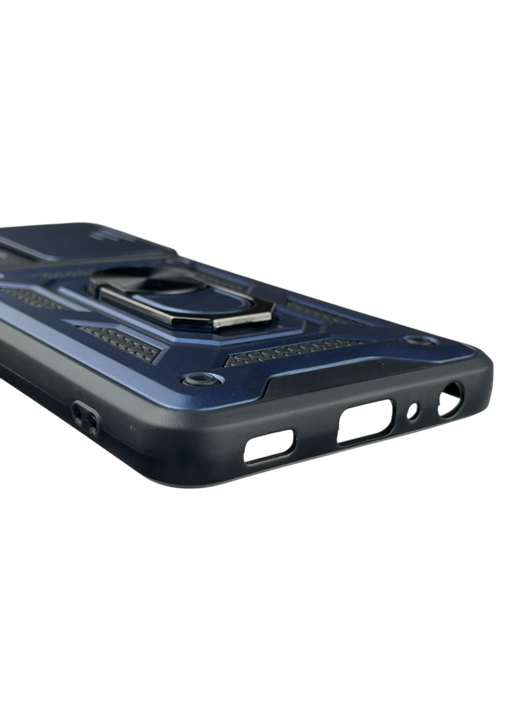 Чехол для Galaxy A32 (SM-A325) бронированный с кольцом со шторкой на самсунг а32 тёмно-синий rg1 Samsung (366231925)