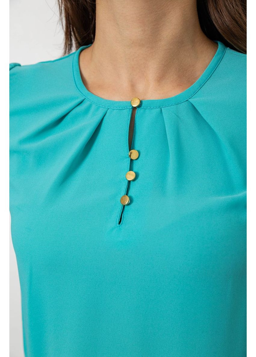 Бірюзова блуза однотонна,, 230r112 Ager