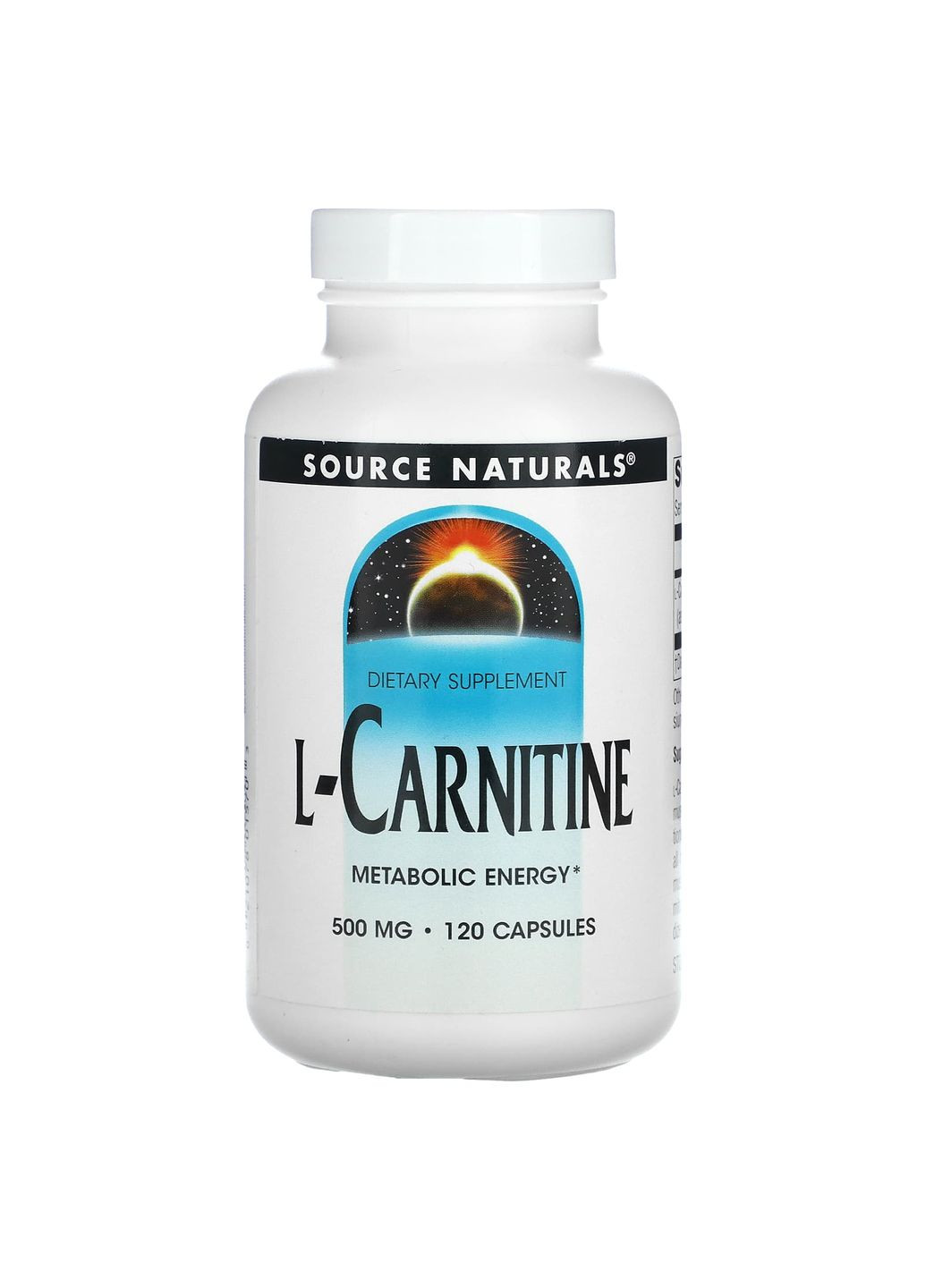 L-карнитин, L-Carnitine,, 500 мг, 120 капсул Source Naturals (362370402)