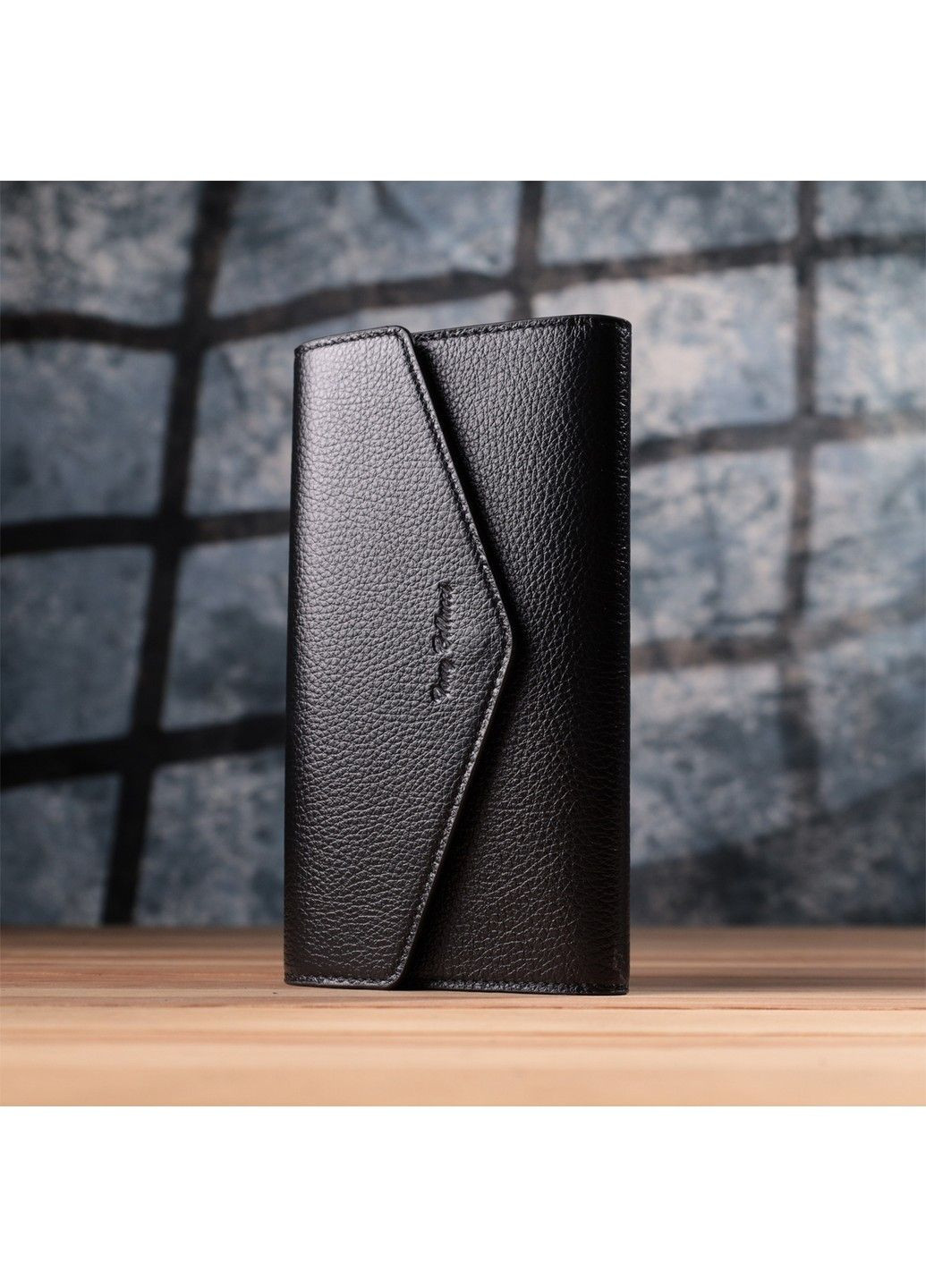 Вместительное портмоне для женщин из натуральной кожи 22887 Черный Tony Bellucci (318823532)