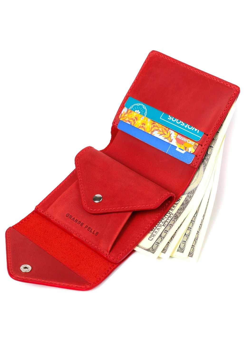 Жіночий шкіряний гаманець Grande Pelle (288136652)