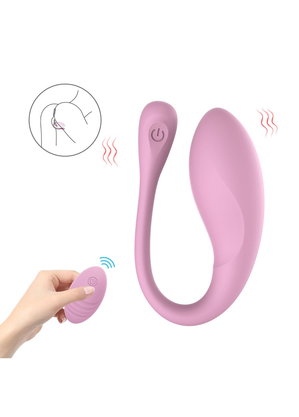 Віброяйце Isadora з дистанційним керуванням, лавандовий, 10 режимів вібрації Every Night Toys (366869847)