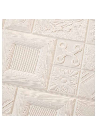 Самоклеящаяся настенная 3D панель Белая Арт 700x700x5 мм Loft Expert (300241452)