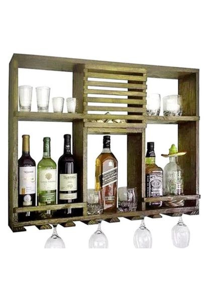 Настенная винная полка из дерева Товадоки мускат (ПНК-028207) No Brand (327423049)