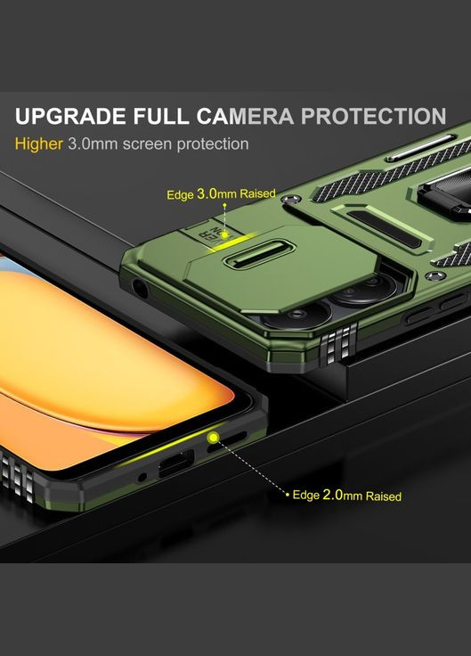 Ударопрочный чехол Camshield Army Ring для Xiaomi Poco X6 / Note 13 Pro 5G Army Green No Brand (344465086)