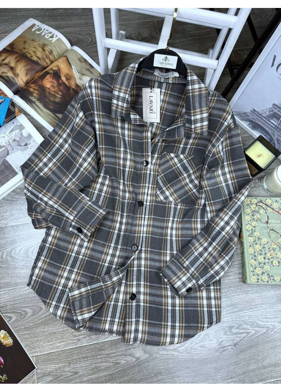 Серая рубашка No Brand