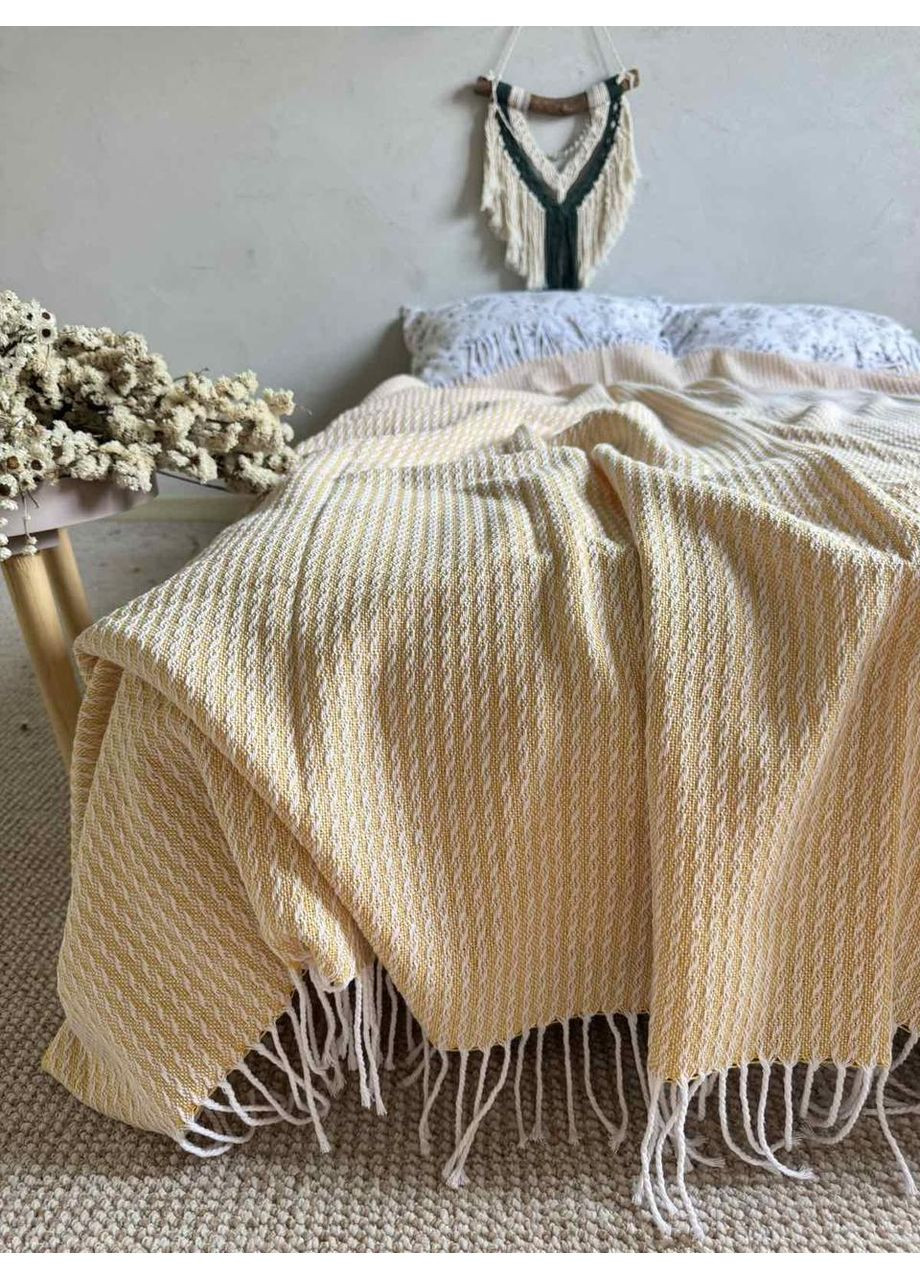 Плед Latvia хлопковый с бахромой Lanavitta (361852555)