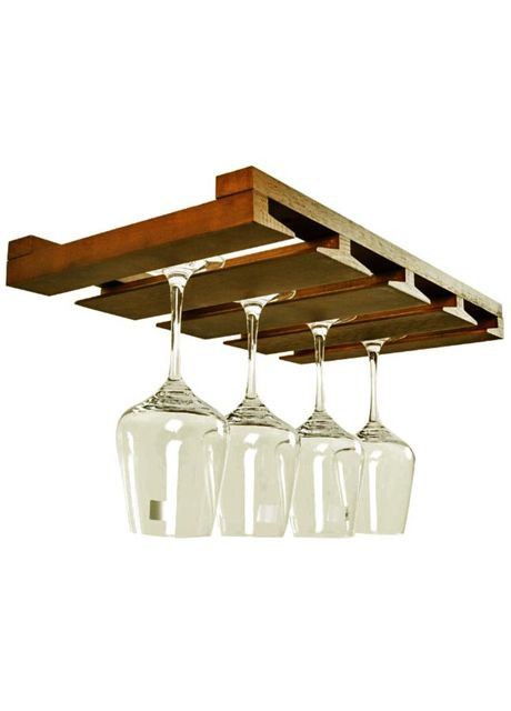 Полка для бокалов из дерева Вудраф латте (ОБС-001816) No Brand (327424398)