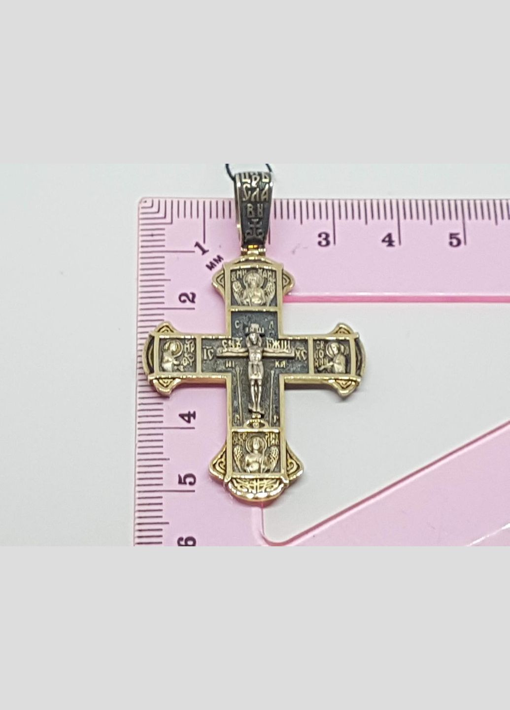 Золотой крестик. Распятие Христа. 11520-Ч ЕВРО Харківська ювелірна фабрика (331885911)