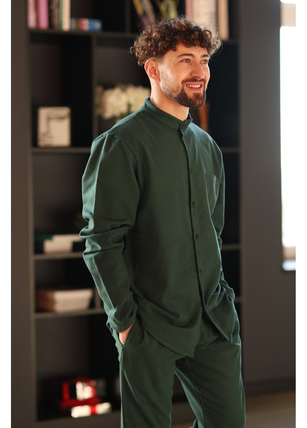 Пижама мужская фланель TOKYO SOFT зеленая Handy Wear (315705522)