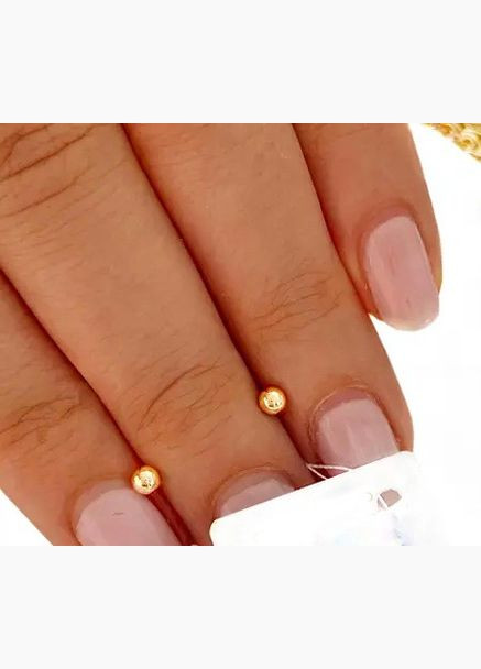 Позолочені Сережки-гвоздики д.3мм, Позолота No Brand (345742096)
