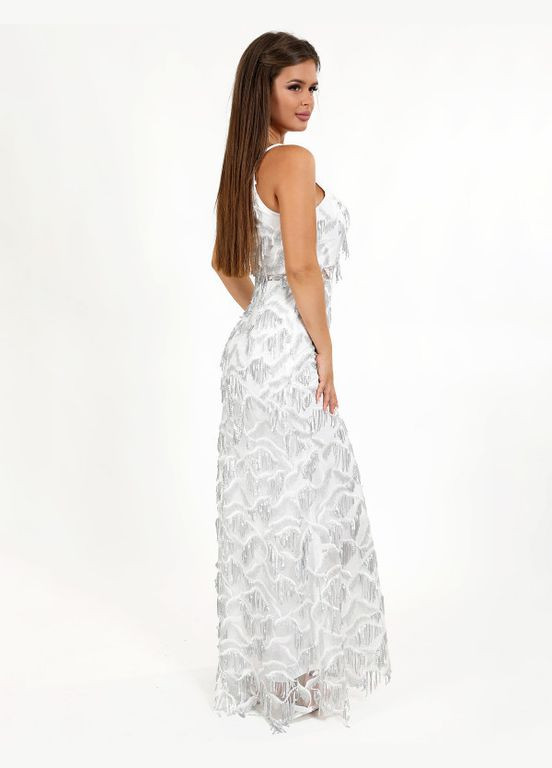 Белое коктейльное платье женское чёрное вечернее mkeng2258-1 Modna KAZKA