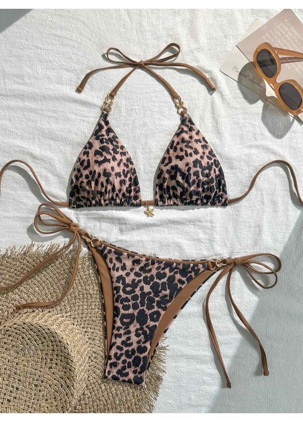 Бежевий літній купальник роздільний жіночий роздільний, бікіні BabyStyle